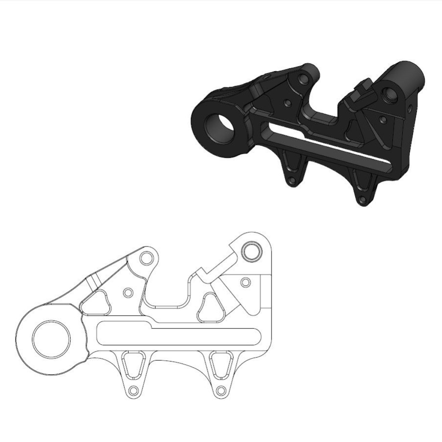 Spacer Gasgas 250 EC-F (24-25) rear 240mm - Moto Master MM-211133