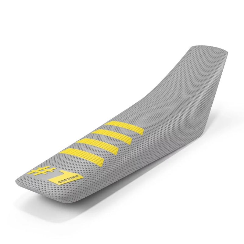 Universal seat cover Onegripper - Ribbed grey chiaro and yellow fluo OSC02-LGNY