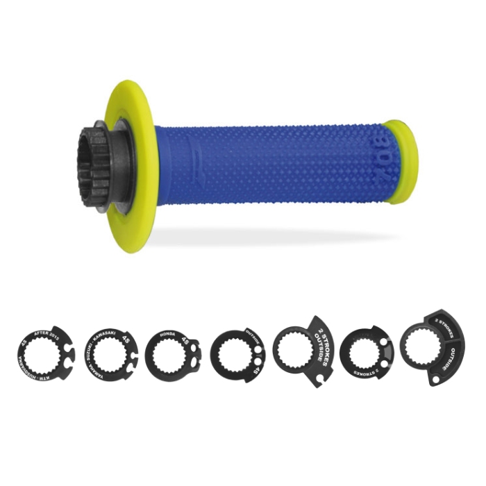Pair of Grips Lock-On Pro Grip 708 - neon yellow blue PG-708-325