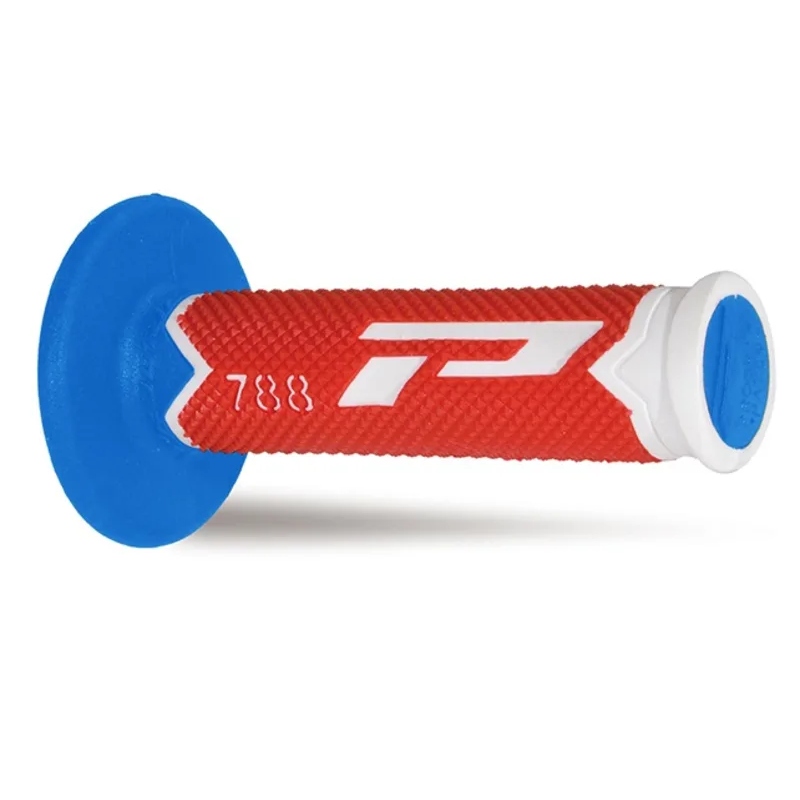 Pair of Grips off-road Pro Grip 788 - white red light blue