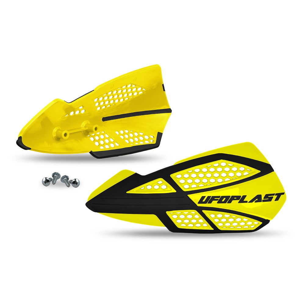 Pair of handguards UFO VOYAGER for lever mounts yellow Pair of handguards UFO VOYAGER for lever mounts yellow