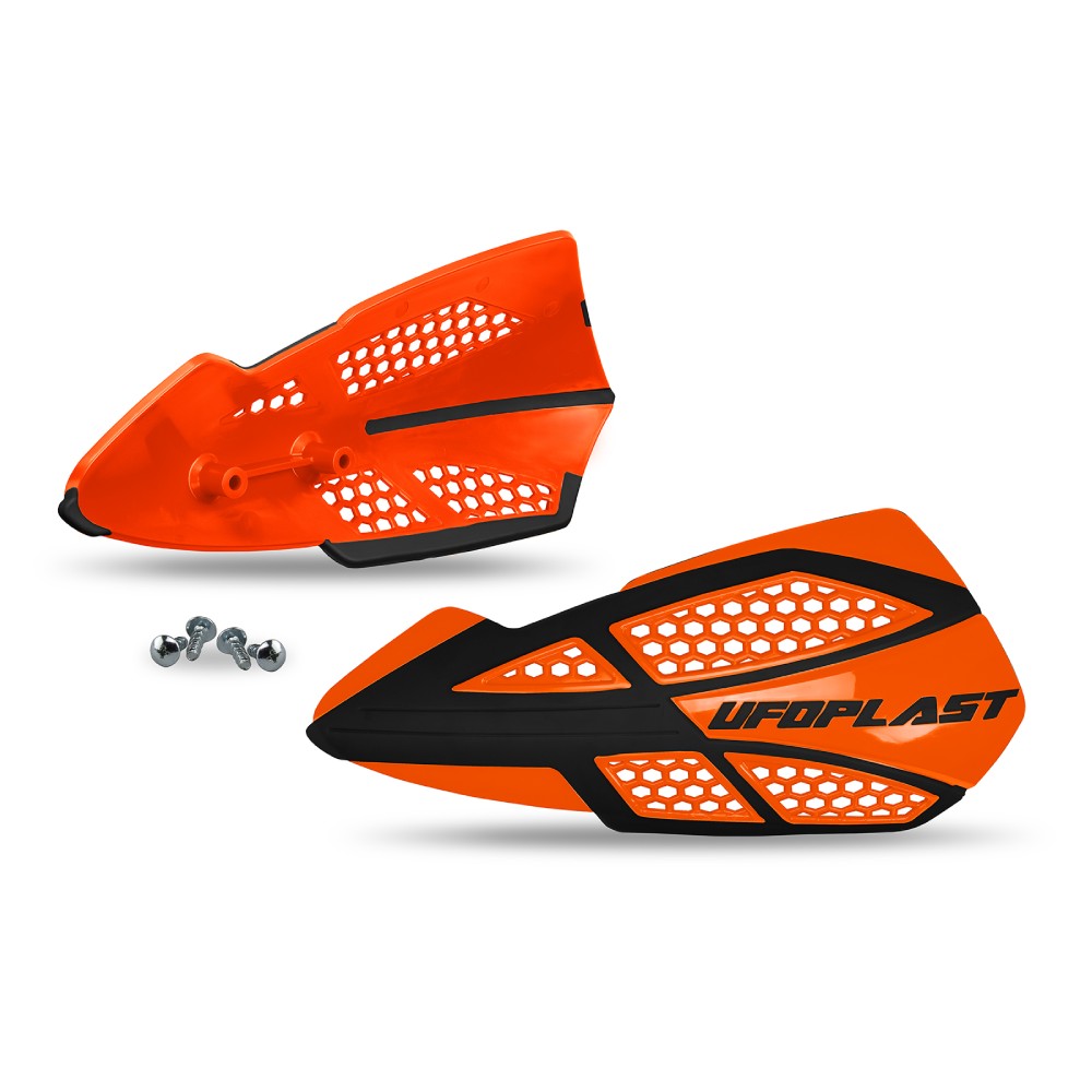 Pair of handguards UFO VOYAGER for lever mounts orange Pair of handguards UFO VOYAGER for lever mounts orange