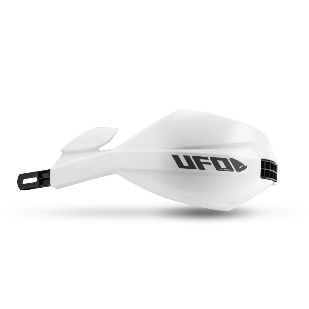 Pair of full-wrap handguards UFO MUGAN for 28.6 mm handlebars white Pair of full-wrap handguards UFO MUGAN for 28.6 mm handlebars white