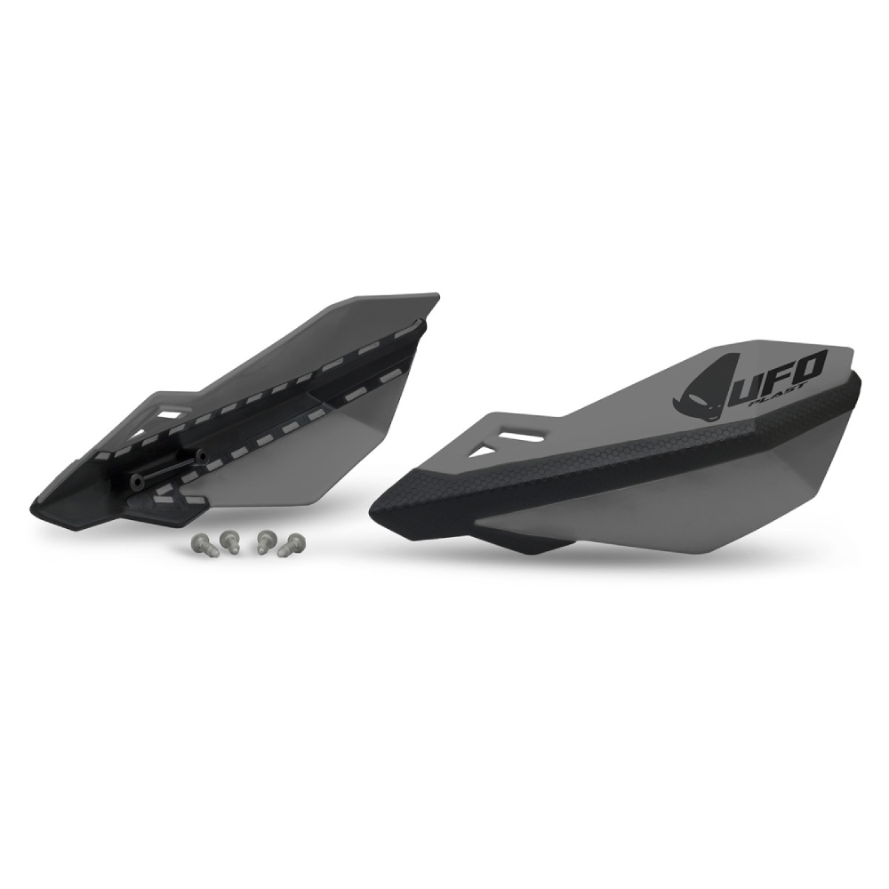 Pair of handguards UFO TRAXION for lever mounts grey Pair of handguards UFO TRAXION for lever mounts grey