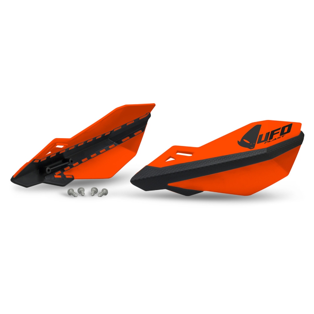 Pair of handguards UFO TRAXION for lever mounts neon orange Pair of handguards UFO TRAXION for lever mounts neon orange