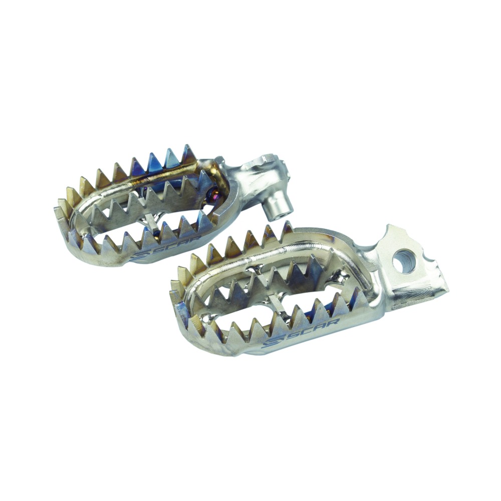 Footpegs titanium Scar Fantic 125 XE (21-25) Gripper S1516
