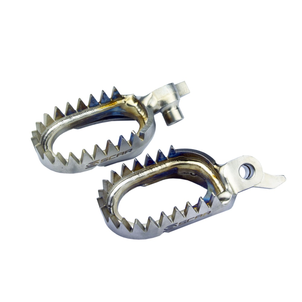 Footpegs titanium Scar Yamaha WR 450 F (24-26) Anti-Mud S1517AM