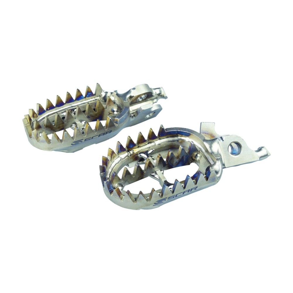Footpegs titanium Scar Honda CRF 250 R (04-26) Gripper S2516