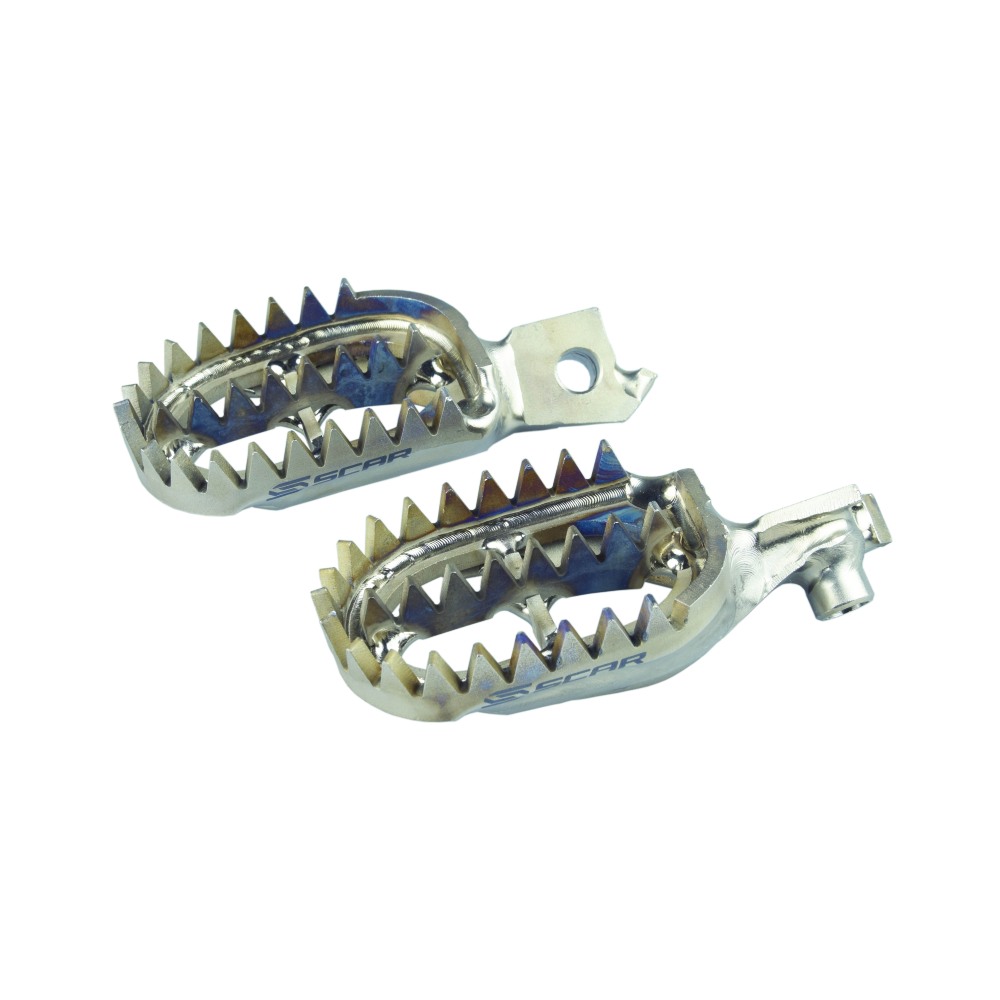 Footpegs titanium Scar Suzuki RMZ 250 (10-25) Gripper S4516