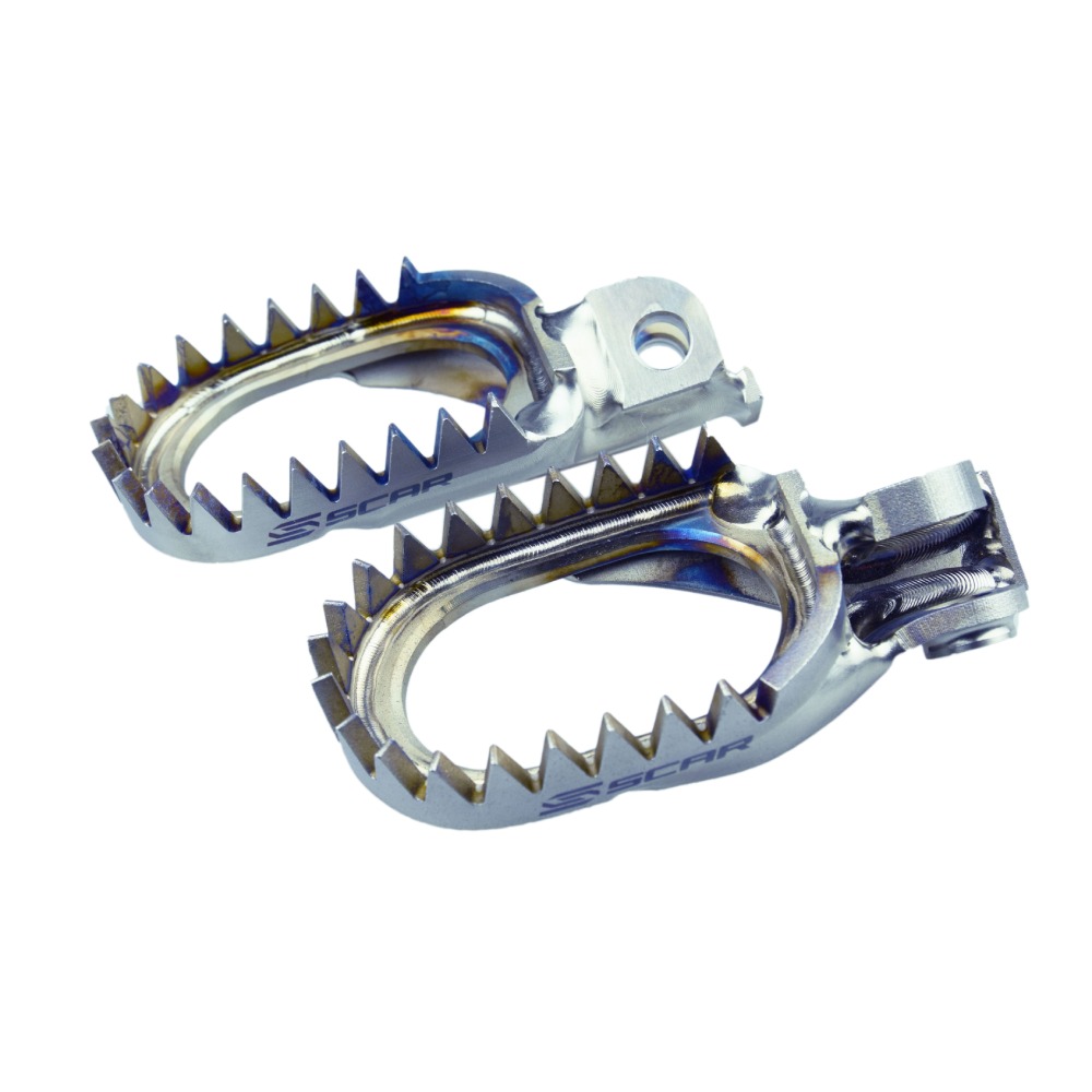 Footpegs titanium Scar Beta RR 350 (11-19) Anti-Mud S5516AM