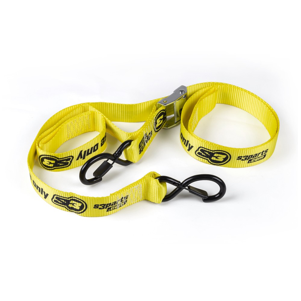 Single motorcycle strap Tie Down S3 yellow