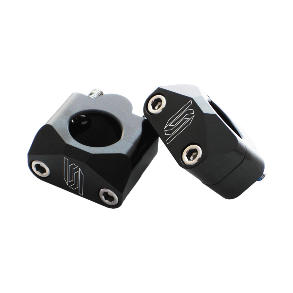 Adapter kit for 28.6 mm handlebars on triple clamps da 22 mm black - Scar SP41B
