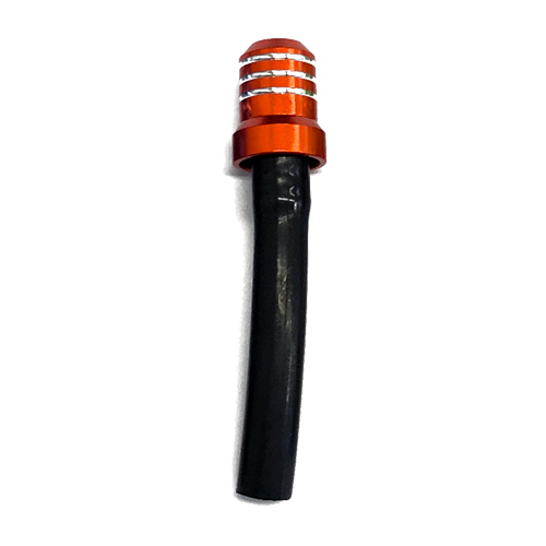 Fuel tank vent with short hose orange
