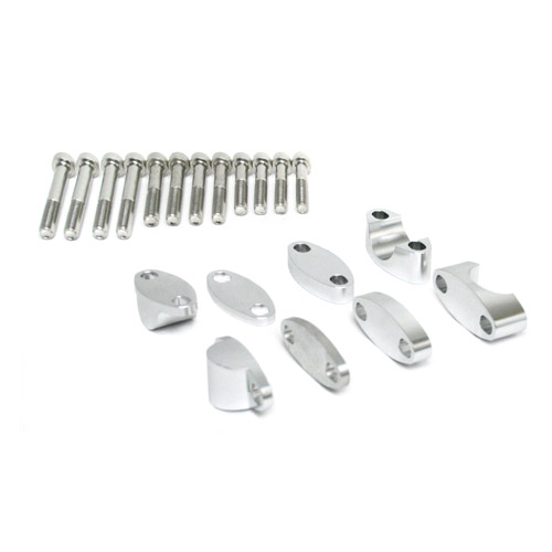Handlebar riser kit 28.6 mm grey - WRP