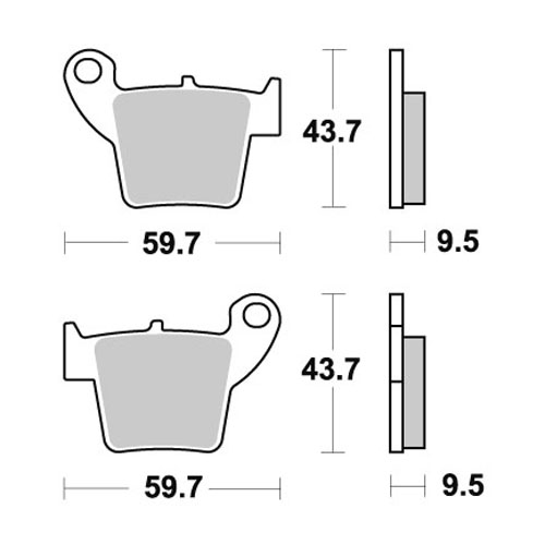 Brake pads WRP Honda CRF 450 X (05-16) rear ceramic WG-7377-F4C