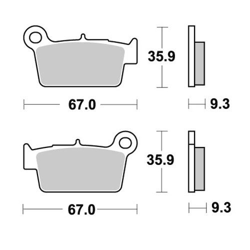 Brake pads WRP Fantic 450 XXF (22-25) rear standard WG-7390-F4