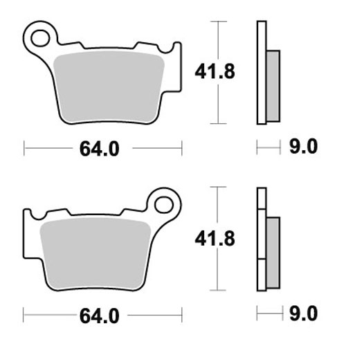 Brake pads WRP KTM 150 EXC (20-25) rear ceramic WG-7391-F4C